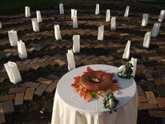 Labyrinth dedication table