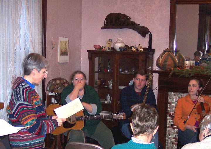 Erica reading at Burns Night