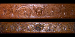 Two carved wood friezes