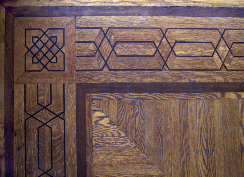 parquet floor in entry hall