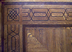 Parquet floor in entry hall